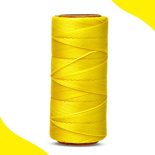 Cordão Encerado 1mm - Fio Cordone - 100m - Diversas Cores Cor 106 - Amarelo Gema