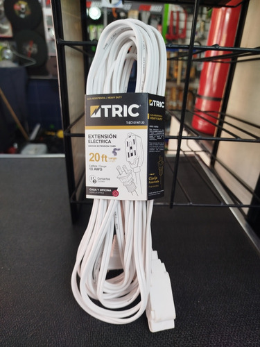 Extensión Electrica De 20fts Marca Tric