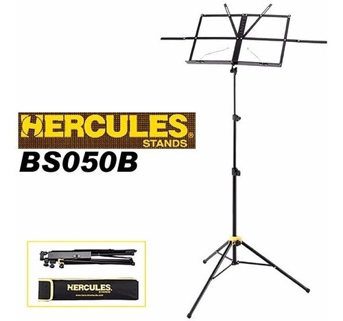 Atril Stand Soporte Para Partitura Hercules Bs-050b C/funda Negro