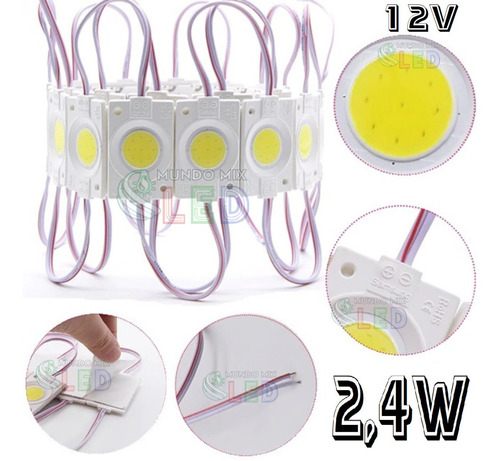 1000pçs Módulo Led Cob 4530 12v Branco Frio 6500k 2,4w 160º