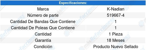 Kit Distribucion Banda B2500 L4 2.5l 98 A 01 8621176