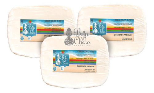 Kit 3kg Cera De Coco T-02 Para Velas 100% Vegetal