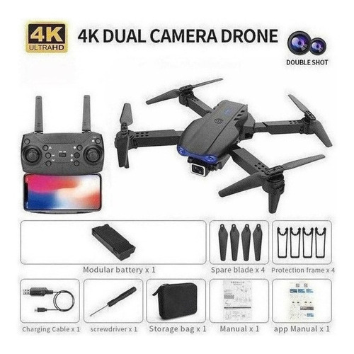 Mini Drone 4K con doble cámara E99 Professional para niños Mini Ua