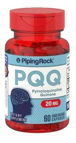 Pqq 20 Mg | Pyrroloquinoline Quinone | 60 Caps | Pipinq Rock