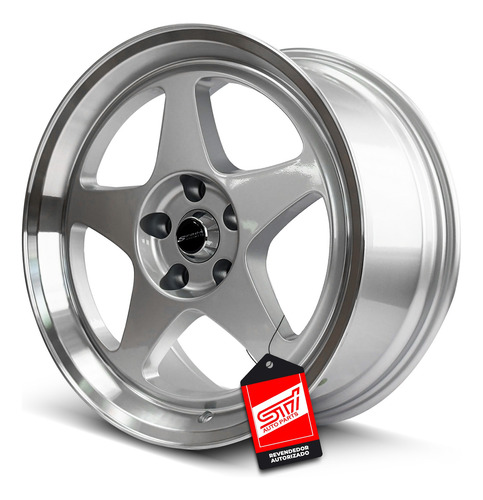 Jogo Roda Prata Aro 18x8.5 5x114 Offset 30 12.4kg 5fivex