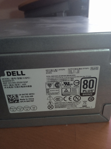 Fuente De Poder Dell 290 Watts Optiplex