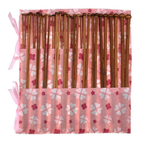 Imagen 3 de 9 de Set De 36 Palillos Rectos De Bambu Para Tejer - 35cm