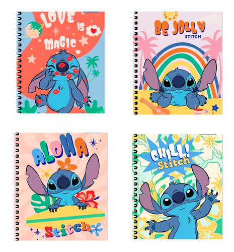 Cuaderno Stitch Marca Artel 150 Hojas 3 Materias Por Unidad