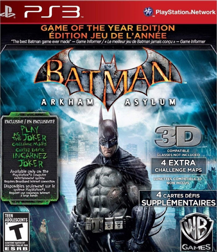 Batman Arkham Asylum Game Of The Year Edition - Ps3