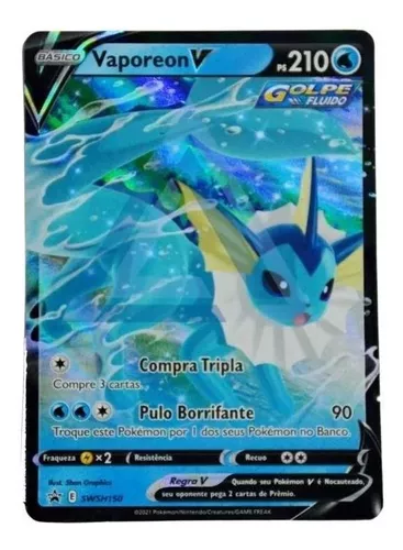 Coleção Cartas Pokemon Evoluções de Eevee Lata com 25 Cartas