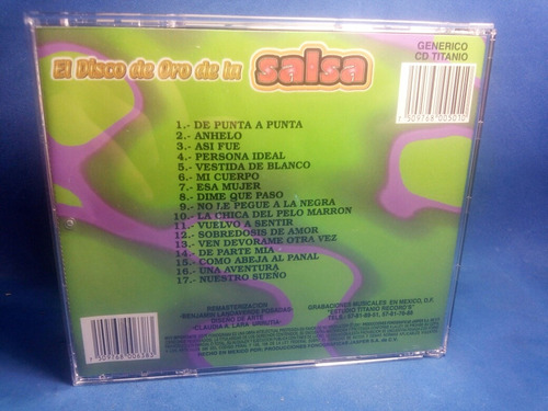 Cd El Disco De Oro De La Salsa Varios De Punta A Punta (Usado)