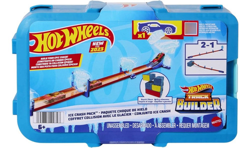 Hot Wheels Pista De Hielo Portatil 2 En 1 Original Mattel