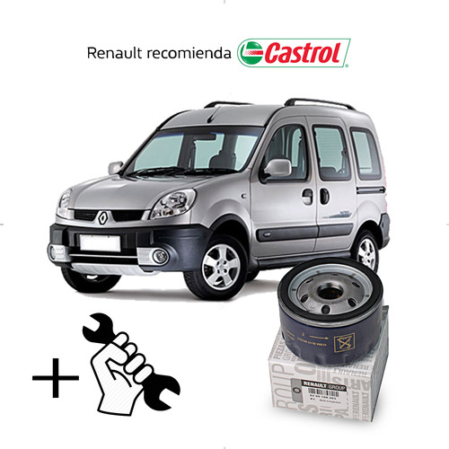 Cambio Filtro + Aceite Castrol 10w40 Renault Kangoo 1.6 16v