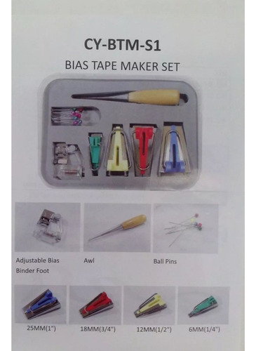 Kit Set Pie Prensatela P/ Fabricar Cinta Bies Janome Singer