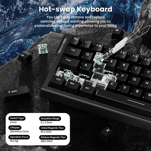 Teclado De Juego X68 He Wired Rapid Trigger Magnetic Switch