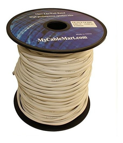 Mycablemart 250 Ft Cable De Altavoz, 14 Awg Cobre En Pared N