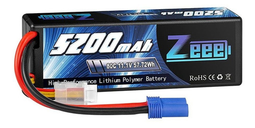 Bateria Lipo 11.1v 5200mah 80c 3s Ec5 Plug Zeee