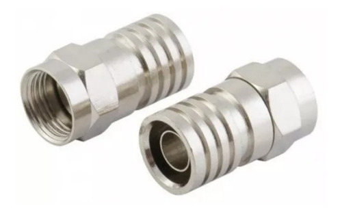 Ficha Conector Para Rg 59 Con Pollera Tv Rg59 Coaxil X 5 Uni