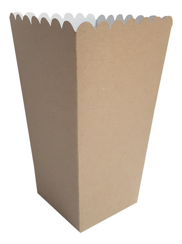 Caja Pochoclos Poc5 X 50u Packaging Blanco Madera