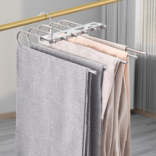 Perchas Para Pantalones Organización De Antideslizante Gris