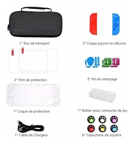 Estuche 16 En 1 Con Accesorios Para Nintendo Switch