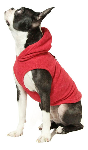 ~? Suéter Para Perros Con Capucha Gooby Fleece Vest - Rojo, 