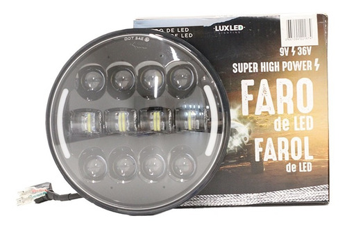 Optica Faro Led 7 PuLG Jeep Willy F100 Wrangler 4 Funciones