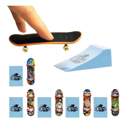 Skate de Dedo Fingerboard Kit 2 Skates com Acessórios Desmontáveis  Personalizável Brinquedo Infantil Presente Divertido Para Crianças