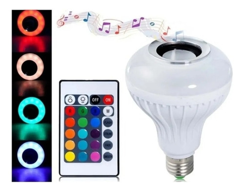 Ampolleta Multicolor Bluetooth Music Bulb 12w Control Remot