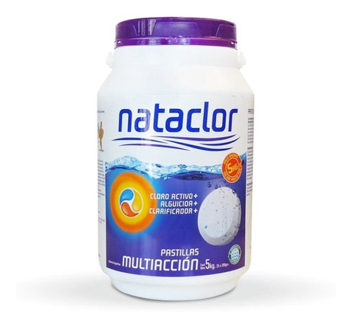 Cloro En Pastillas Multiaccion Nataclor Todas Piletas 5 Kg