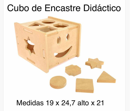 Cubo Didáctico De Encastre Feliz