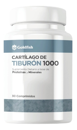Imagen 1 de 2 de Cartilago De Tiburon 1000 Mg. Con Calcio Goldfish X 30 Caps.