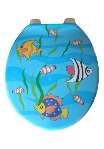 Asiento Tapa Inodoro Peces Decorada Derpla Universal