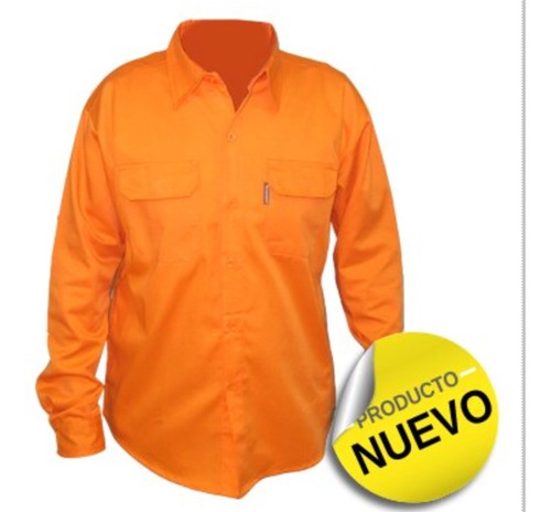 Camisa De Trabajo, Gabardina 2 Bolsillos Con Tapa