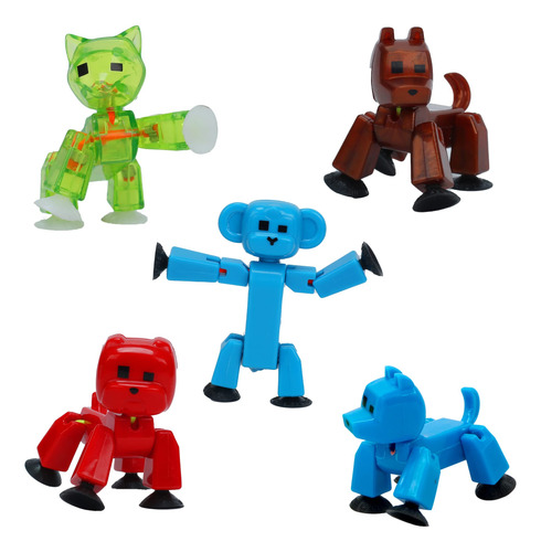 Zing Stikbot Pets - Juego De 5 Figuras De Acción Coleccion.