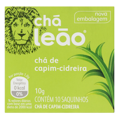 Chá Leão capim-cidreira em sachê 10 g 10 u