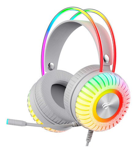 Auriculares Havit Gamenote H2046u USB 7.1 Rgb para jugadores, color blanco