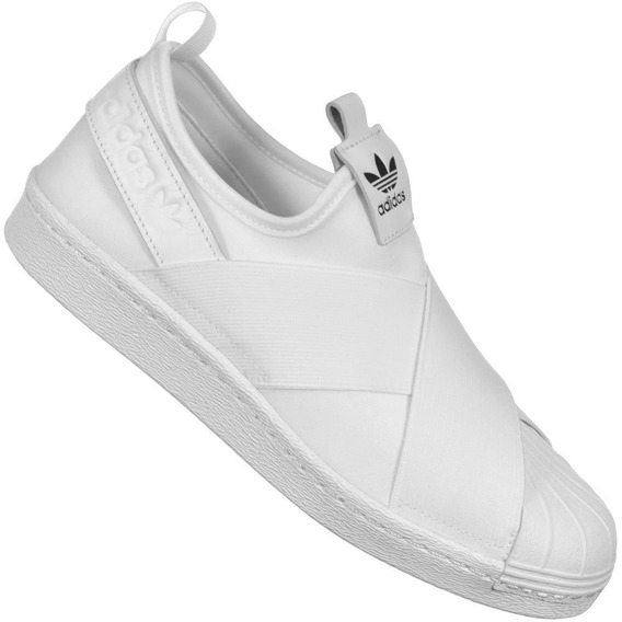 tenis adidas sem cadarço branco