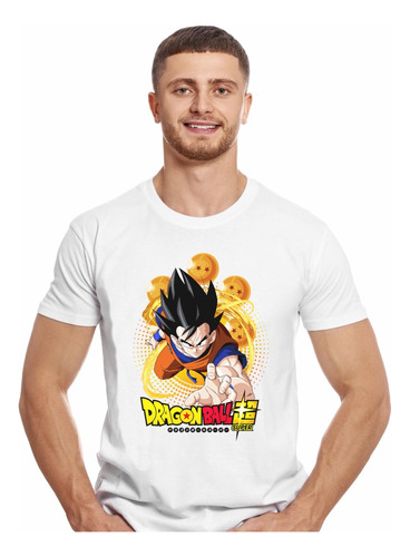 Polera Dragon Ball Super Goku Esferas Del Dragon Anime Impre