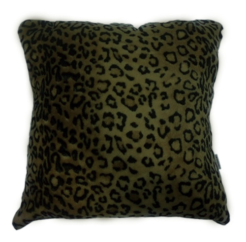 Paquete 2 Fundas Para Cojín Decorativas Terciopelo 43x42 Cm Color Animal print verde