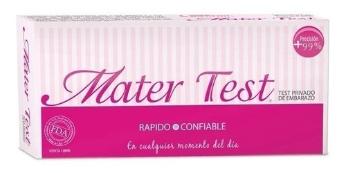 Mater Test - Test Facil Y Rápido De Embarazo X 2 Unidades