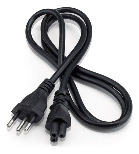 Kit 10 Cabo De Força Energia Tripolar Tv Fonte De Notebook Cor Preto 127/220v