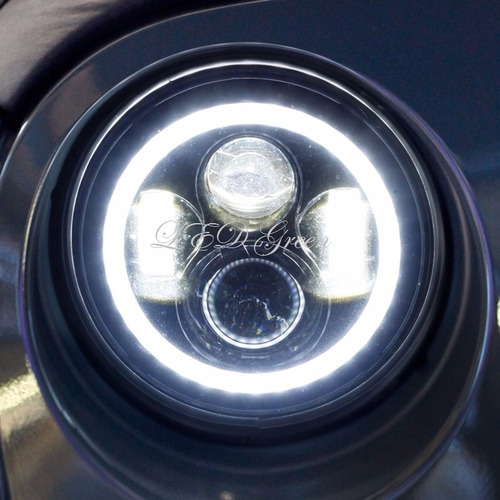 Farol Projetor Led 40w Jeep Moto Alto E Baixo Para Harley