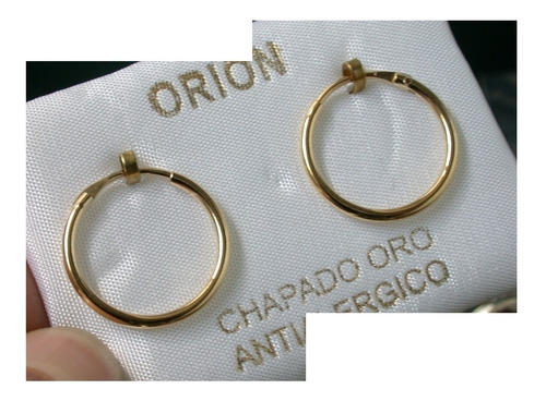 Luli Caravanas Aros Enchapado Oro Antialergico Unisex 1.6cm