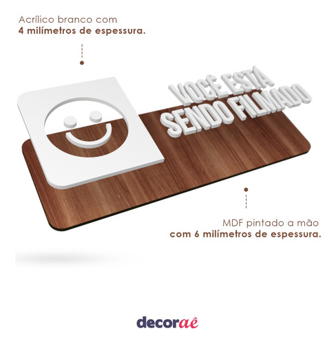 Placa Sinalização Sorria Você Está Sendo Filmado Escola Hote