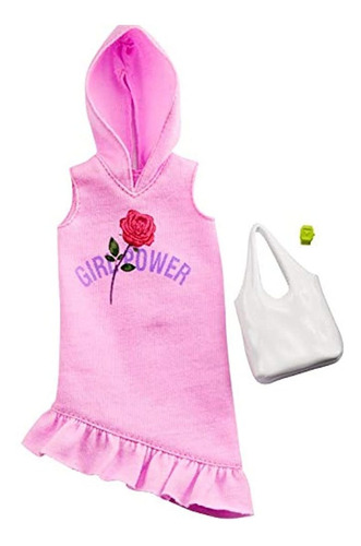 Ropa Para Muñecas Vestido Rosa Con Capucha, Más 2 Accesorios