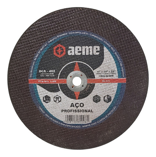 Disco De Corte 10x1/8x5/8 Pol - Aeme