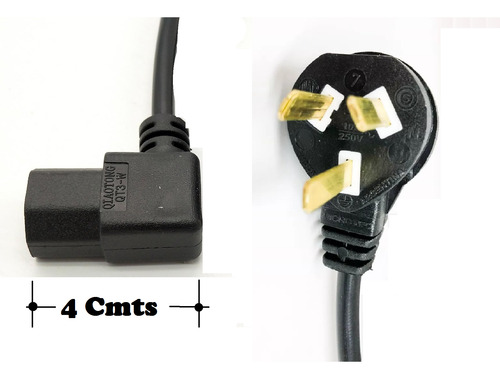 X 5 Power Cord Angulado C13 A 220v Pc Ups Tv Pccom Systems Negro