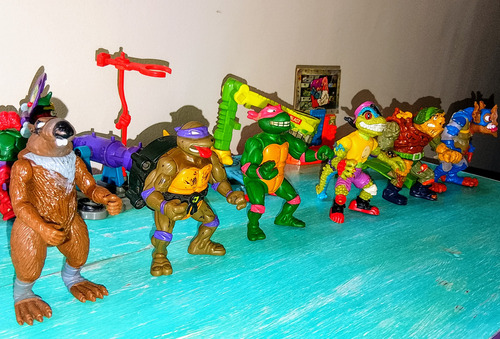 Lote Figuras Vehículos Accesorios Tortugas Ninja Vintage 80s (Usado)