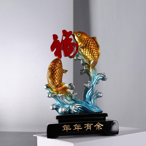 Estatua De Carpa Feng Shui, Salto De Carpa, Regalo De